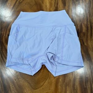 Violate the dress code lavender spandex shorts